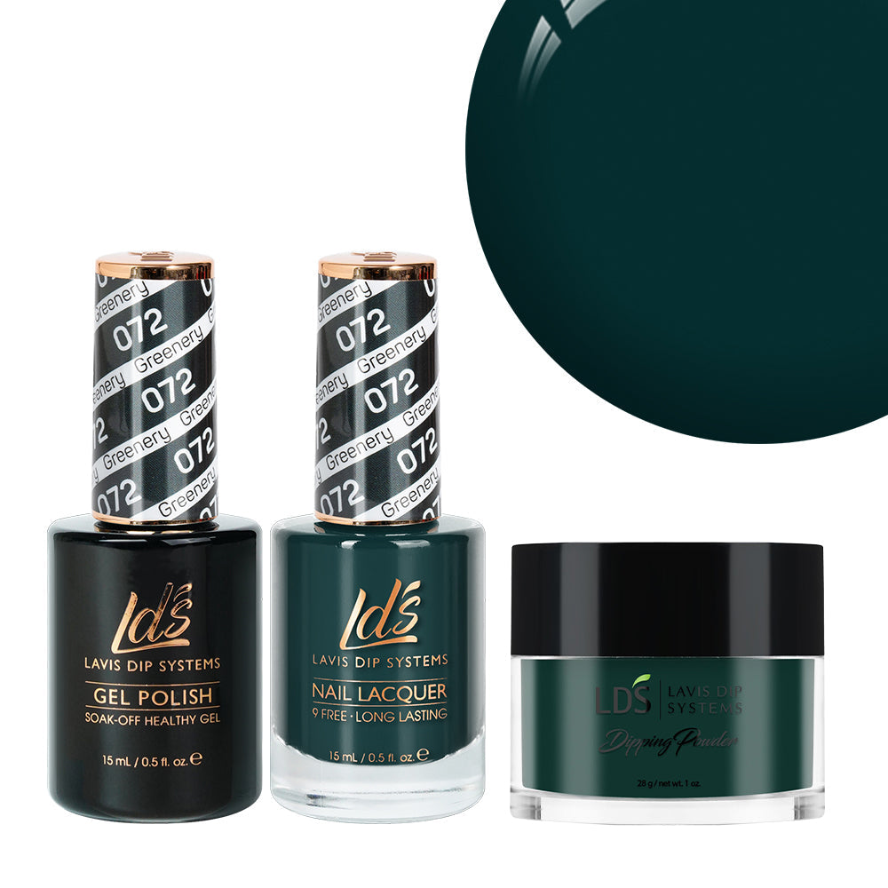 LDS 3 in 1 - 072 Greenery - Dip, Gel & Lacquer Matching