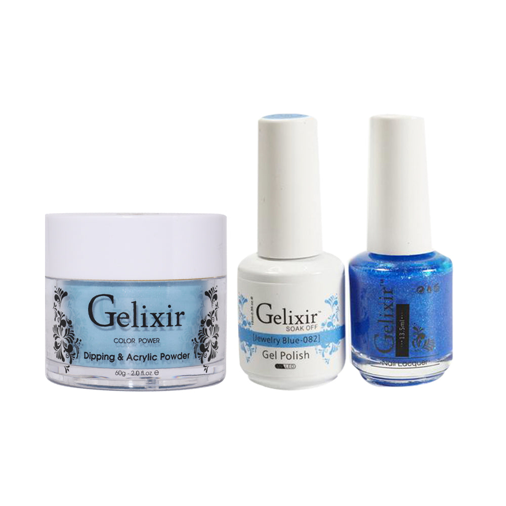 Gelixir 3 in 1 - 082 Jewelry Blue - Acrylic & Dip Powder, Gel & Lacquer