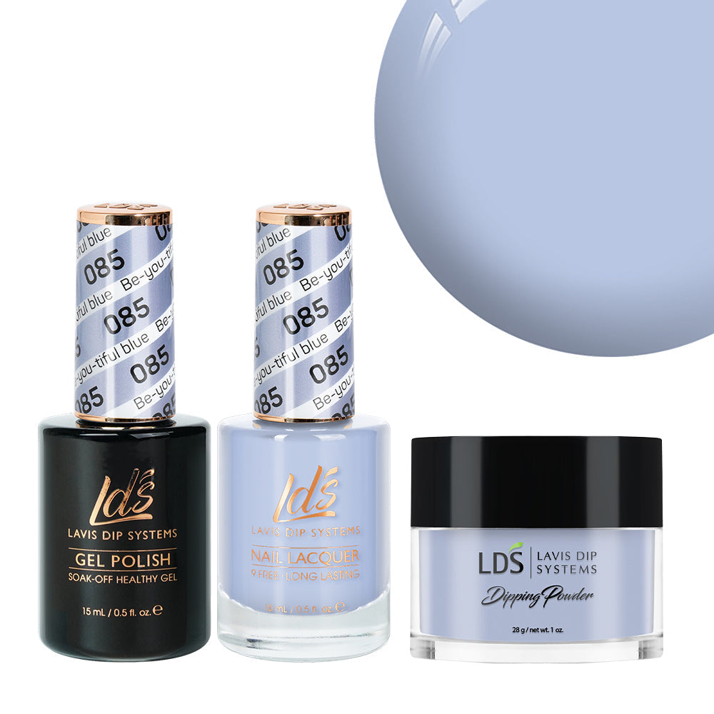 LDS 3 in 1 - 085 Be-You-Tiful Blue - Dip, Gel & Lacquer Matching