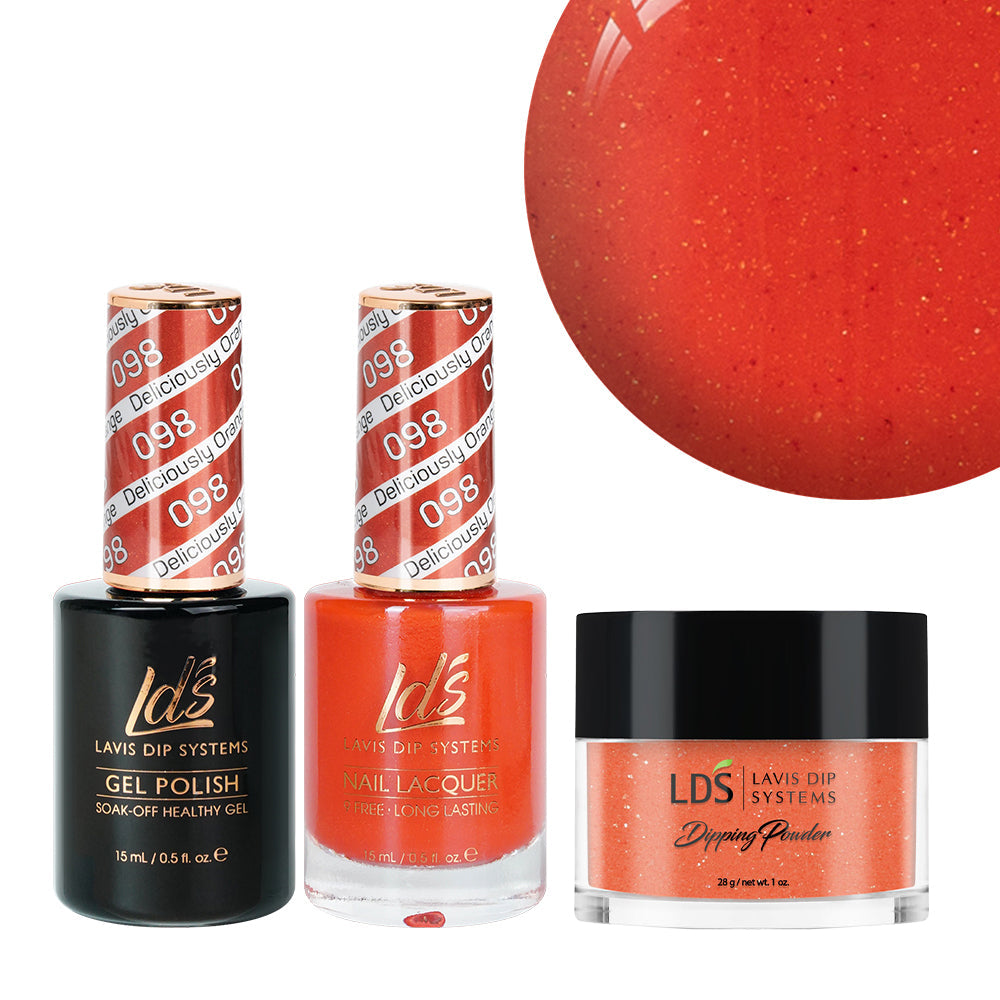 LDS 3 in 1 - 098 Deliciously Orange - Dip, Gel & Lacquer Matching