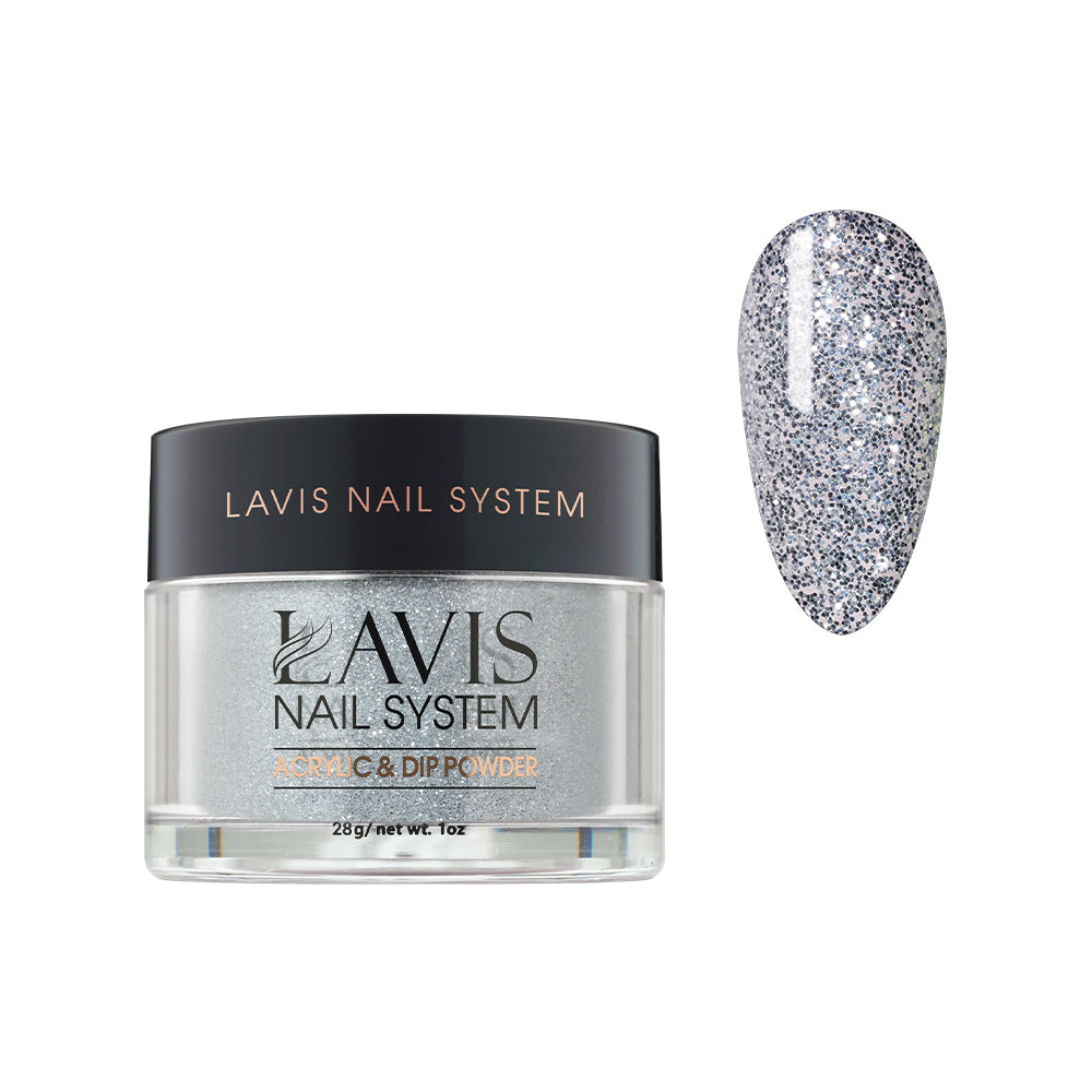 Lavis Acrylic Powder - 100 Ice Crystals - Silver, Glitter Colors