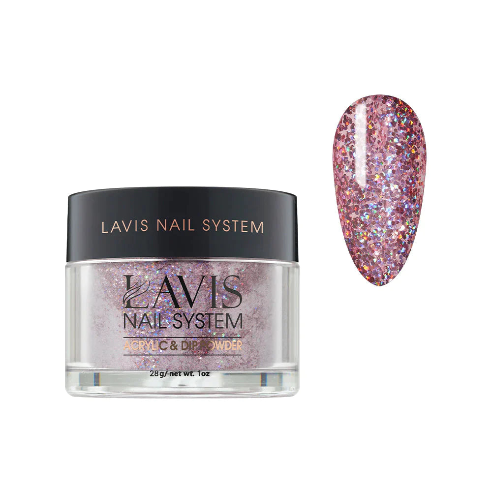 Lavis Acrylic Powder - 104 Ring Me Up - Pink, Glitter Colors