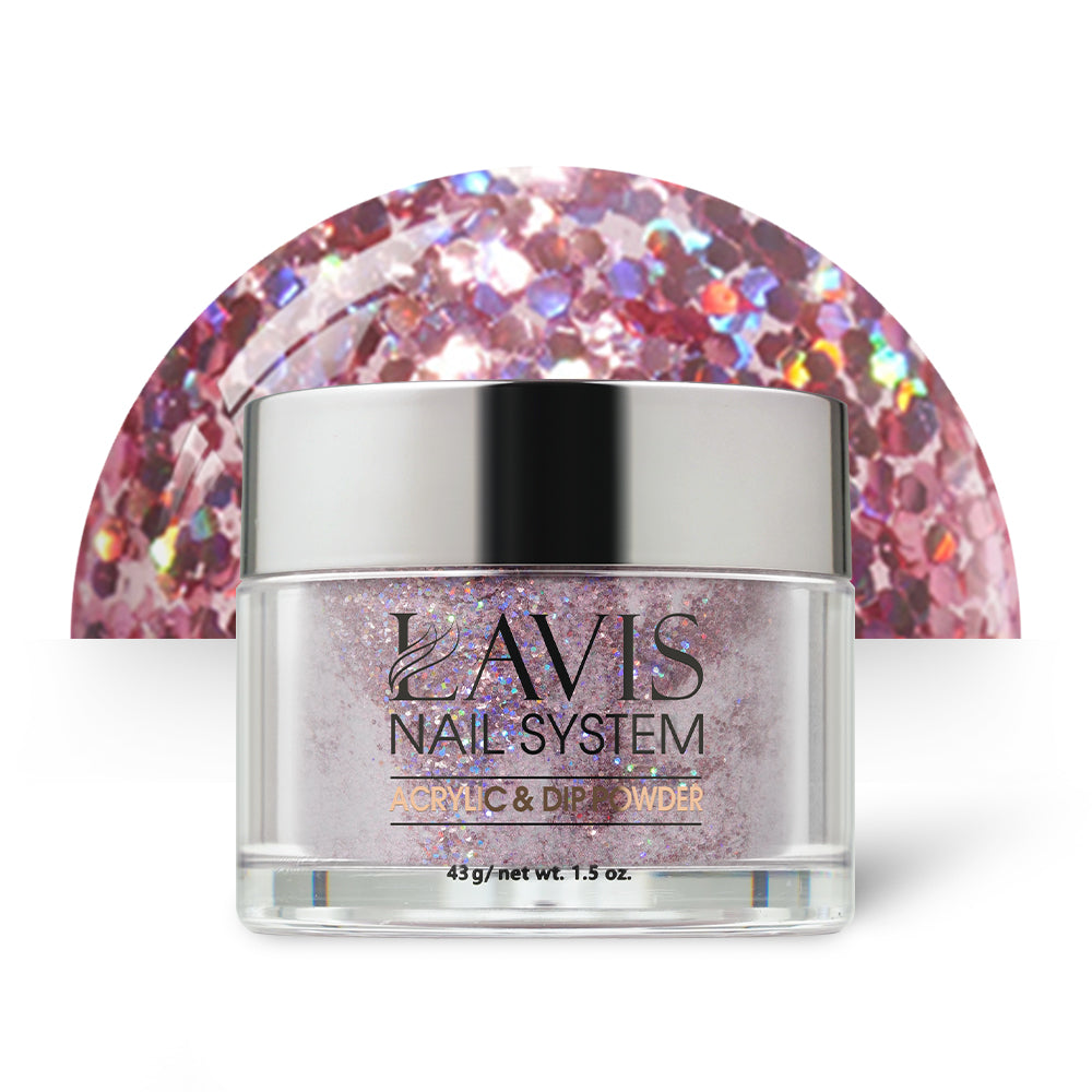 Lavis Acrylic Powder - 104 Ring Me Up - Pink, Glitter Colors
