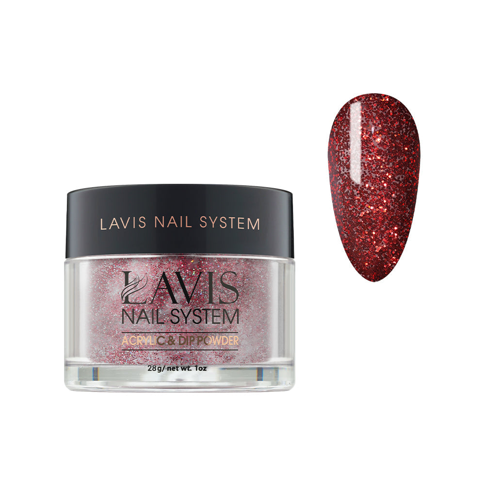 Lavis Acrylic Powder - 106 Berry More - Red, Glitter Colors