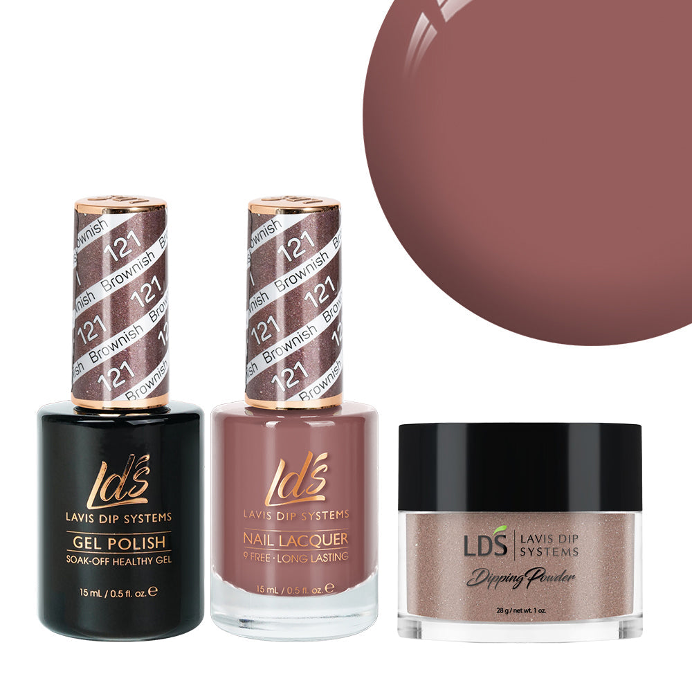 LDS 3 in 1 - 121 Brownish - Dip, Gel & Lacquer Matching