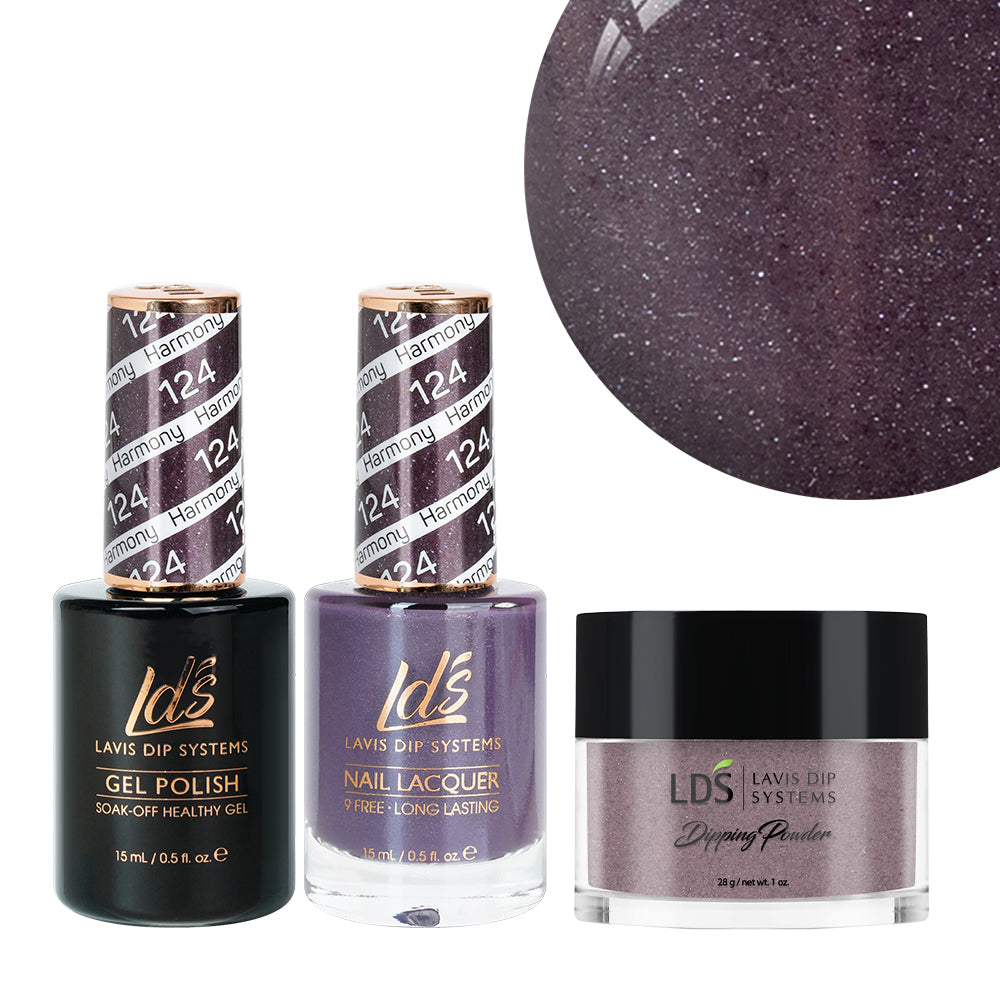 LDS 3 in 1 - 124 Harmony - Dip, Gel & Lacquer Matching