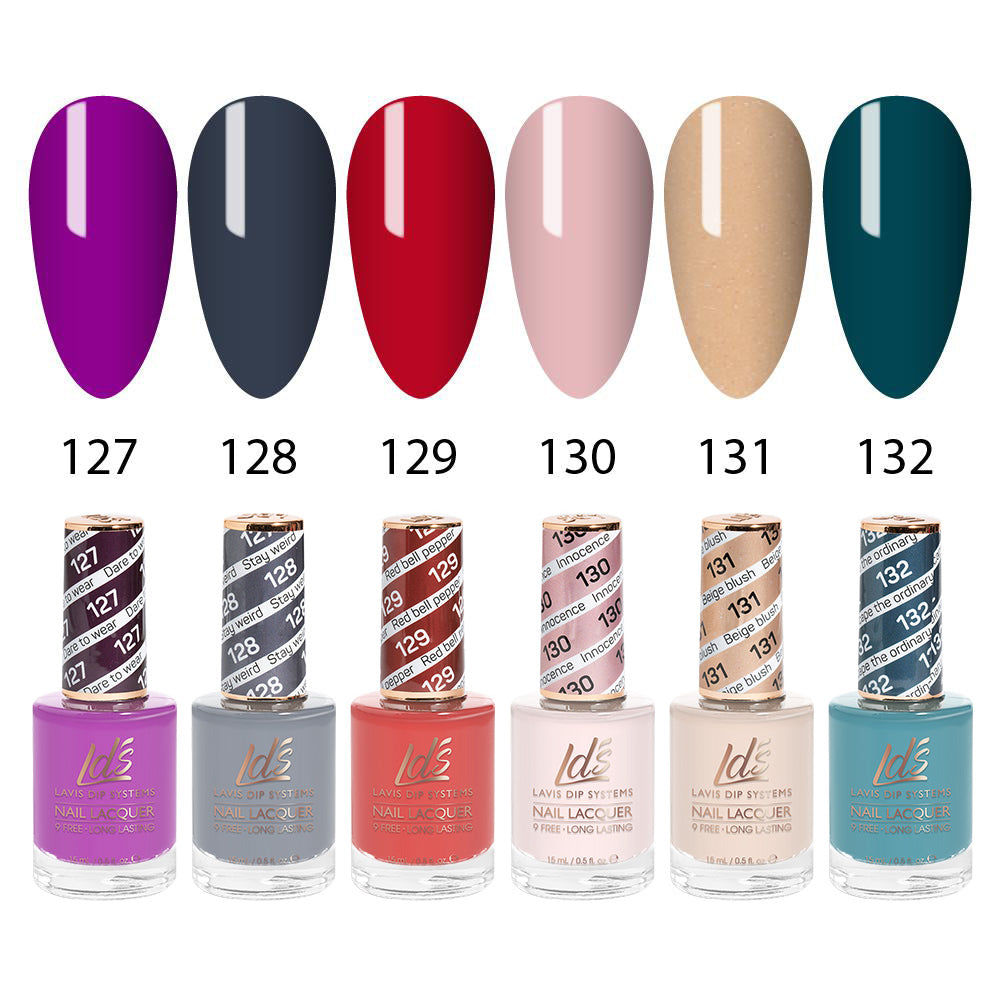 LDS Nail Lacquer Set (6 colors): 127 to 132