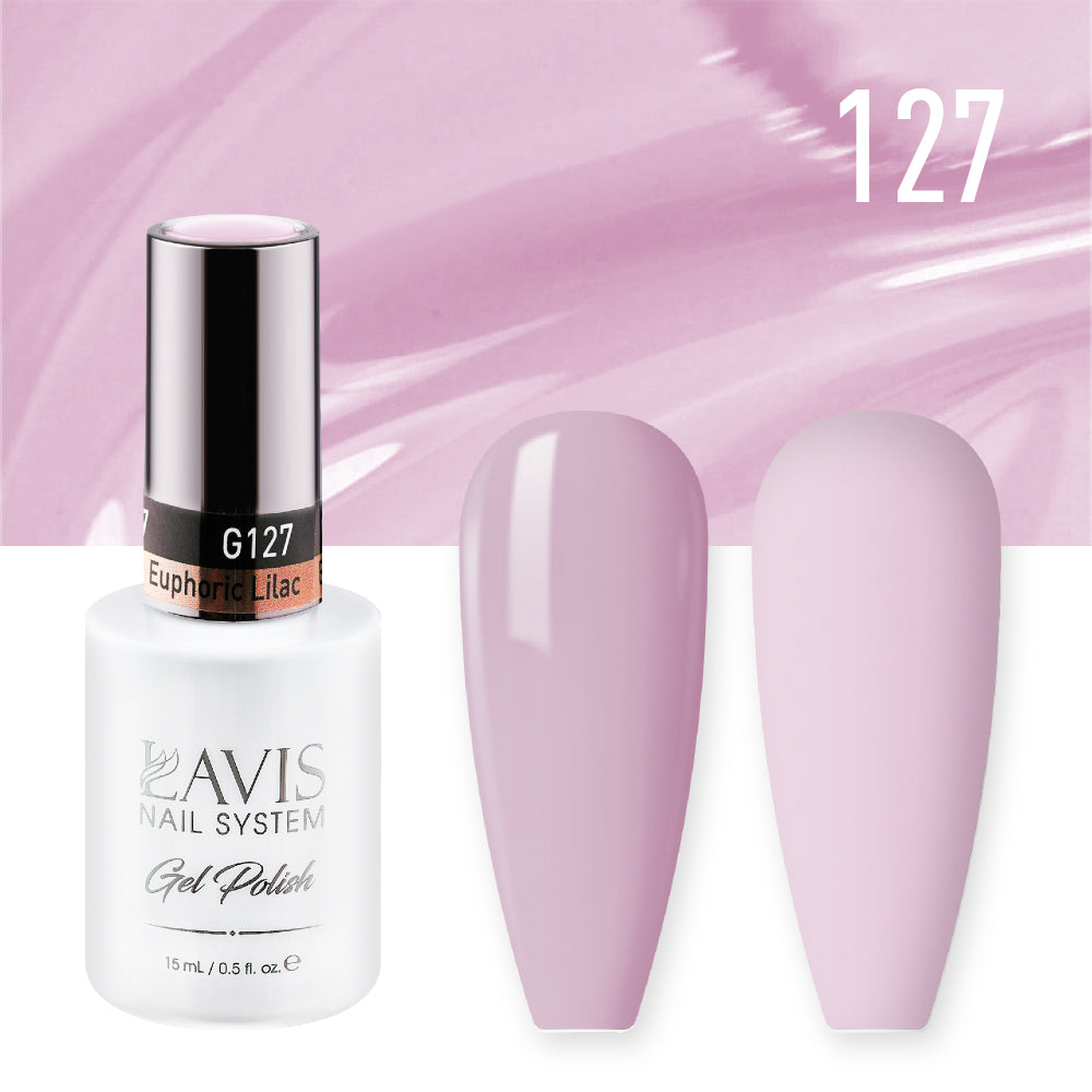 Lavis Gel Nail Polish Duo - 127 Violet Colors - Euphoric Lilac