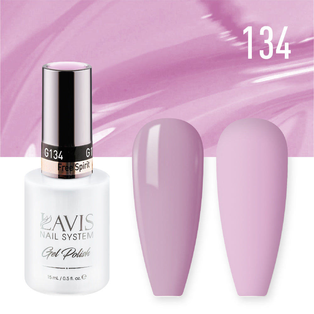 Lavis Gel Nail Polish Duo - 134 Violet Colors - Free Spirit