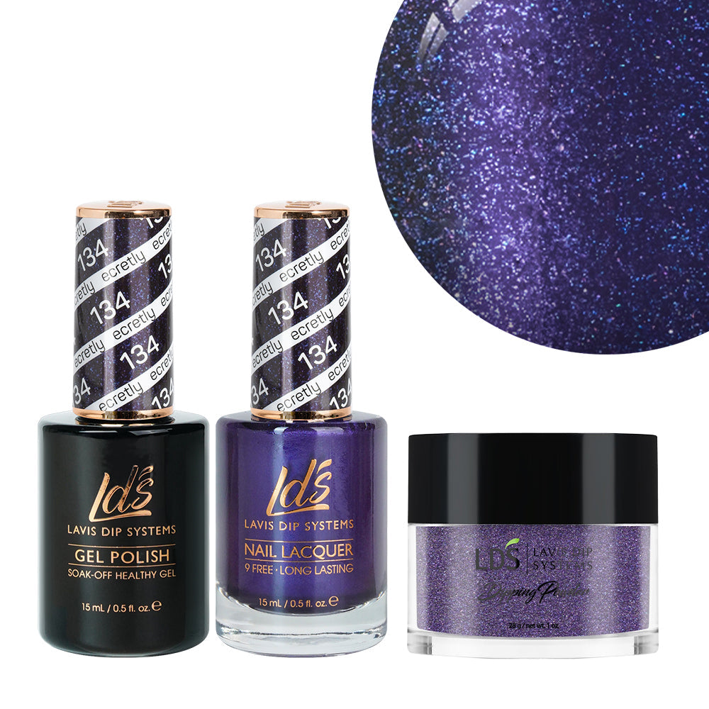 LDS 3 in 1 - 134 Secretly - Dip, Gel & Lacquer Matching