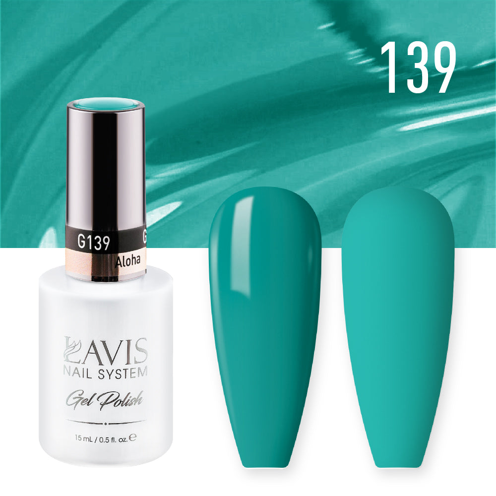 Lavis Gel Nail Polish Duo - 139 Teal Colors - Aloha