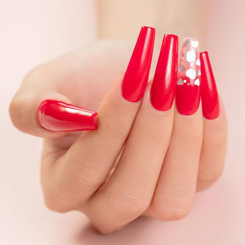 LDS Red Dipping Powder Nail Colors - 137 My Heart's On Fire