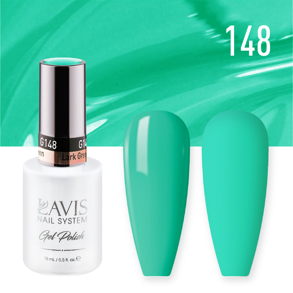 Lavis Gel Nail Polish Duo - 148 Green Colors - Lark Green