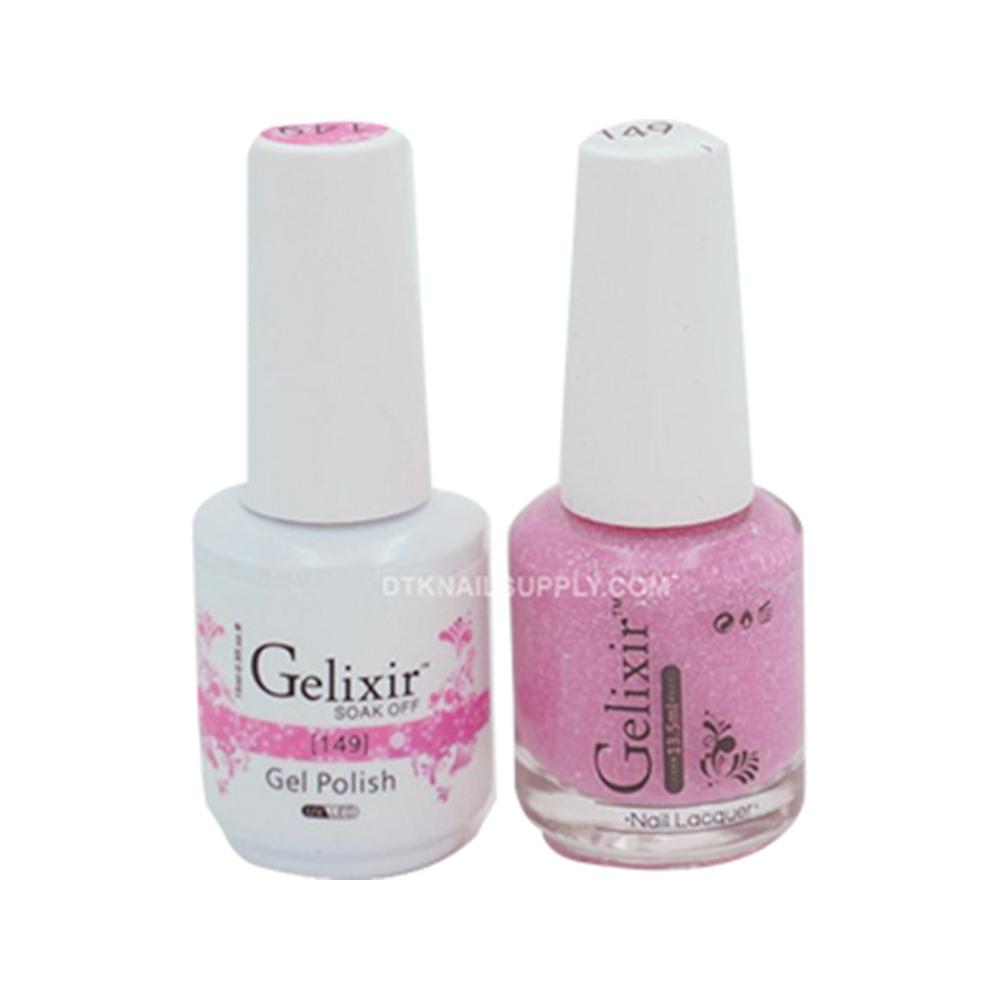 Gelixir Gel Nail Polish Duo - 149 Pink, Glitter Colors