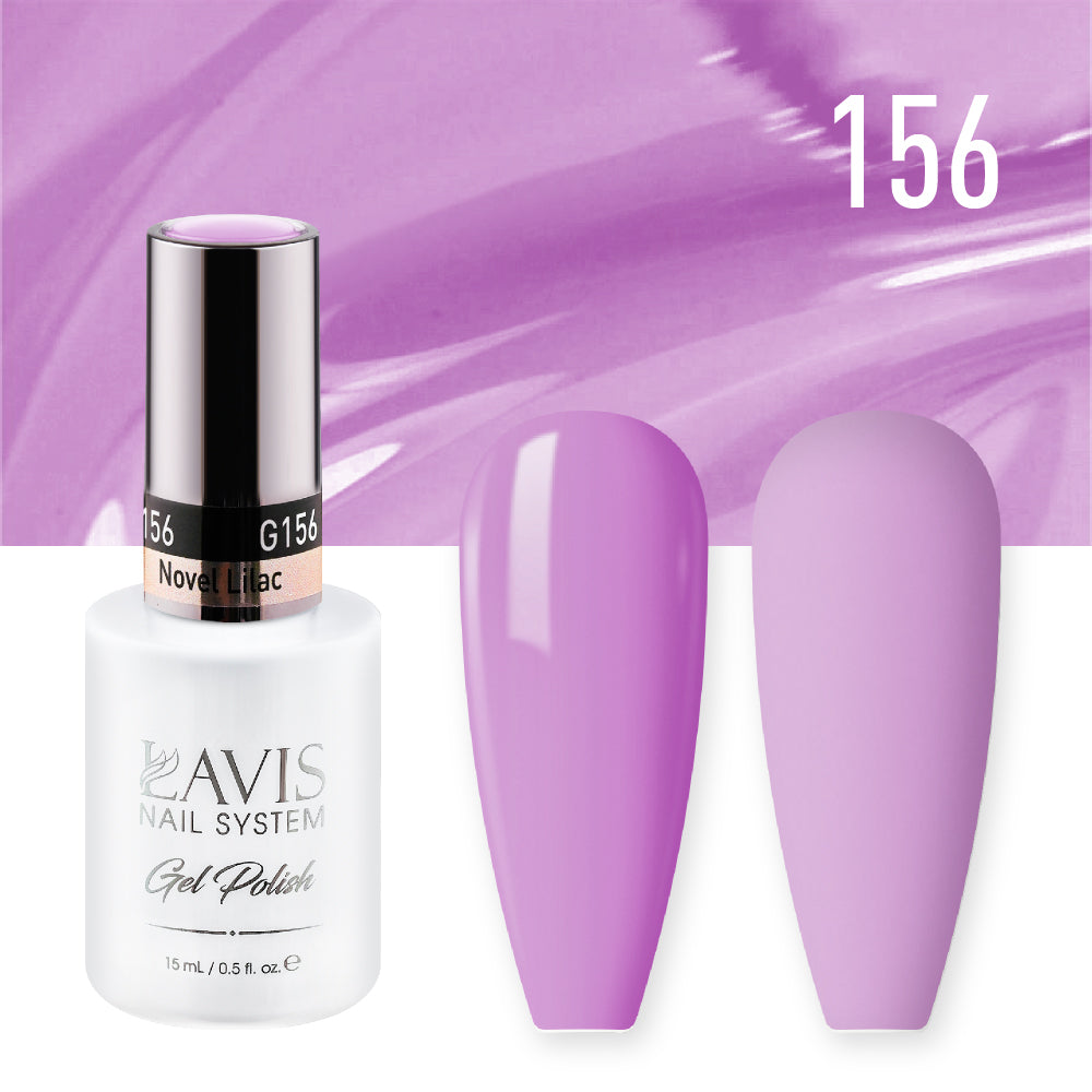 Lavis Gel Nail Polish Duo - 156 Purple Colors - Novel Lilac