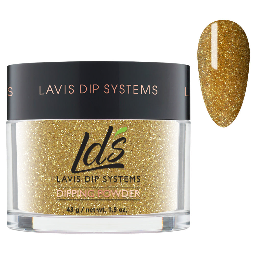 LDS Glitter, Gold Dipping Powder Nail Colors - 162 Champagne