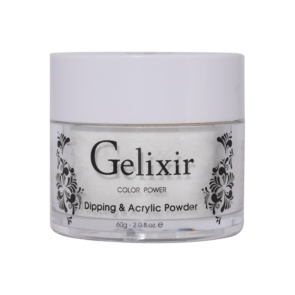 Gelixir Acrylic & Powder Dip Nails 163 - Silver, Glitter Colors