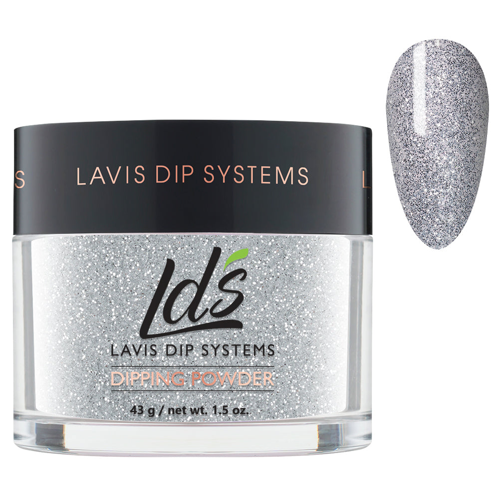LDS Glitter, Silver Dipping Powder Nail Colors - 165 Silver Fog