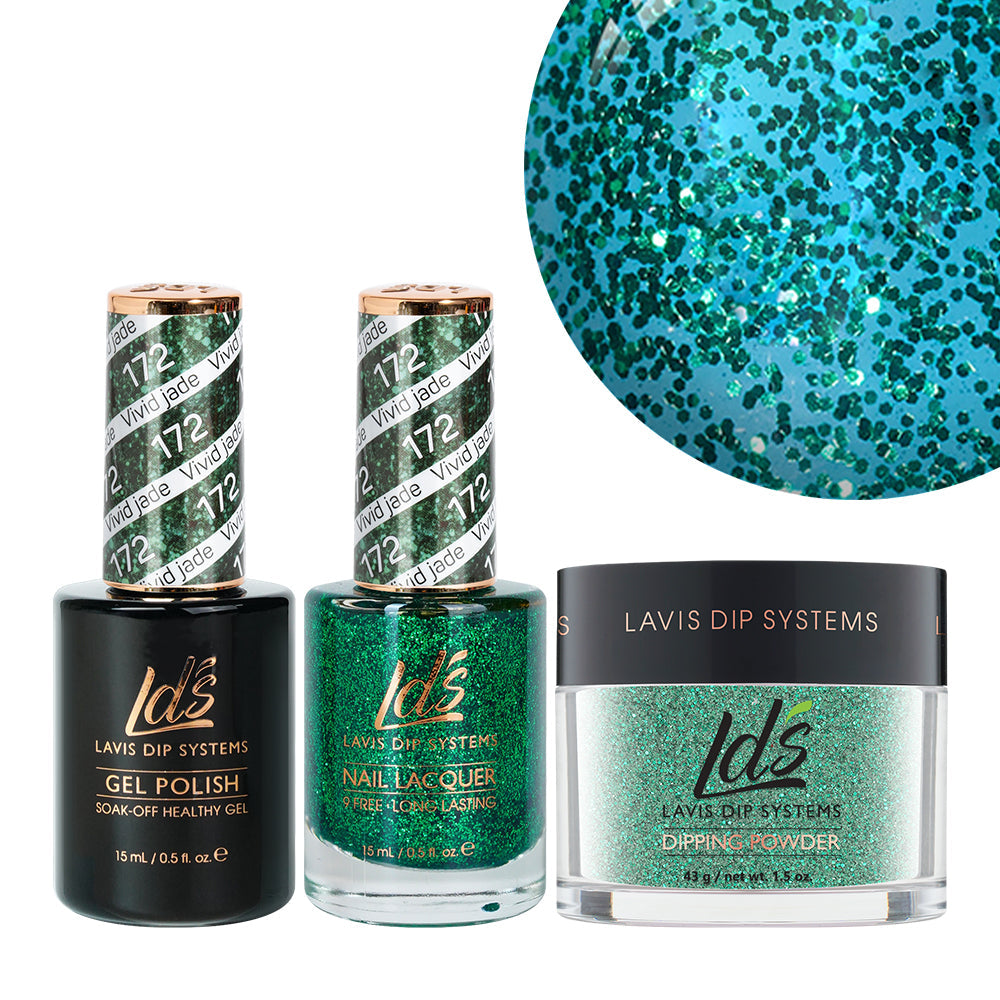 LDS 3 in 1 - 172 Vivid Jade - Dip, Gel & Lacquer Matching