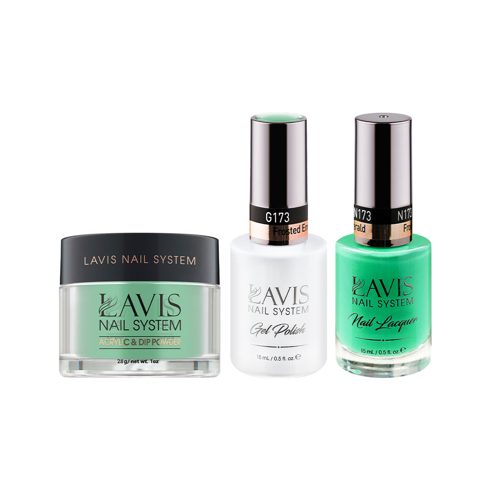 LAVIS 3 in 1 - 173 Frosted Emerald - Acrylic & Dip Powder, Gel & Lacquer