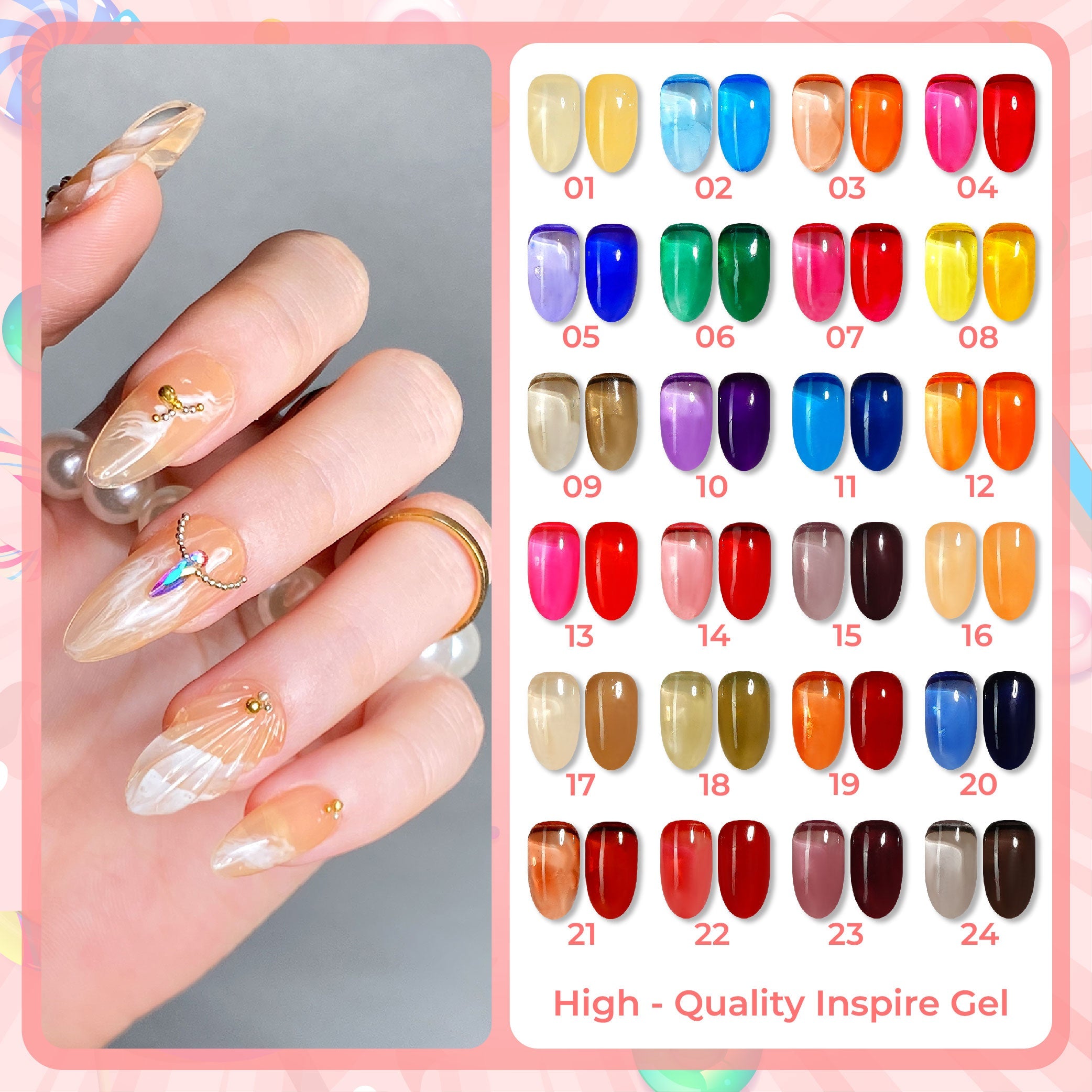 LAVIS J02-15 - Gel Polish 0.5oz - Candy Jelly Collection