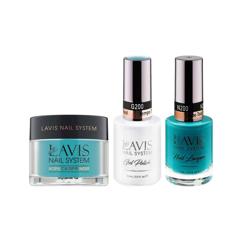 LAVIS 3 in 1 - 200 Tempo Teal - Acrylic & Dip Powder, Gel & Lacquer