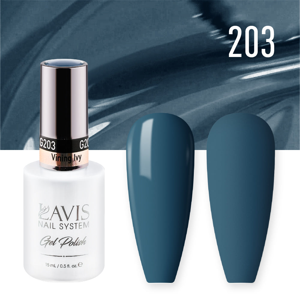 Lavis Gel Nail Polish Duo - 203 Blue Colors - Vining Ivy