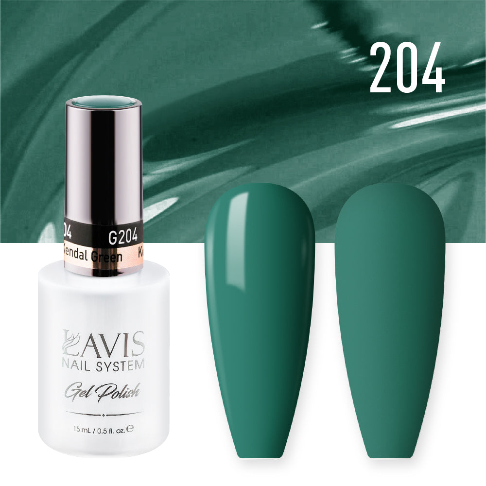 Lavis Gel Nail Polish Duo - 204 Green Colors - Kendal Green