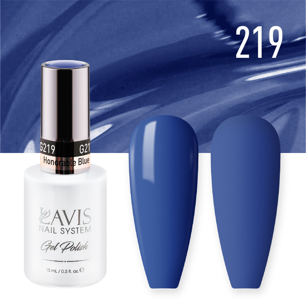 LAVIS Nail Lacquer - 219 Honorable Blue - 0.5oz