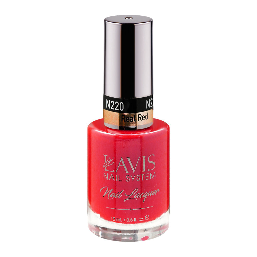 LAVIS Nail Lacquer - 220 Real Red - 0.5oz