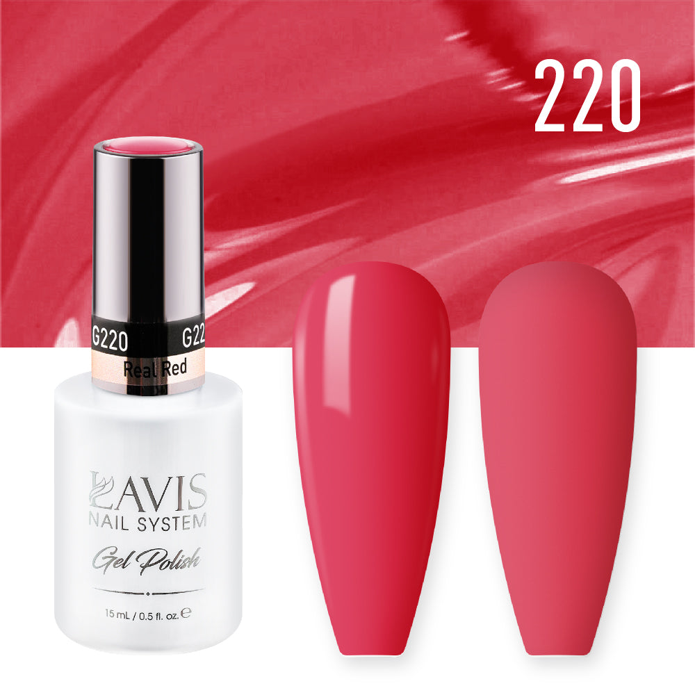 LAVIS Nail Lacquer - 220 Real Red - 0.5oz