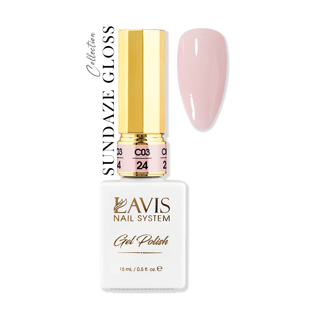 LAVIS C03 - Set 24 Color - Gel Polish 0.5 oz - Sundaze Gloss Collection