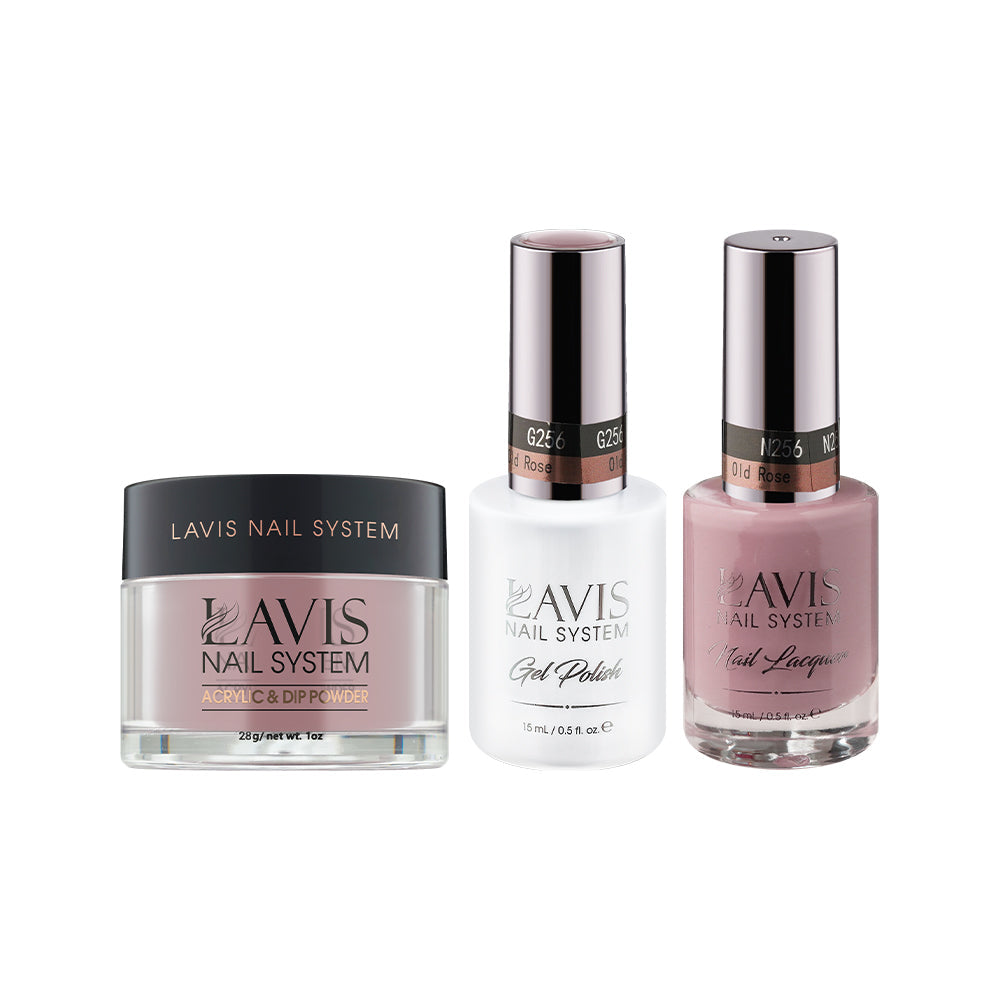 LAVIS 3 in 1 - 256 Old Rose - Acrylic & Dip Powder, Gel & Lacquer