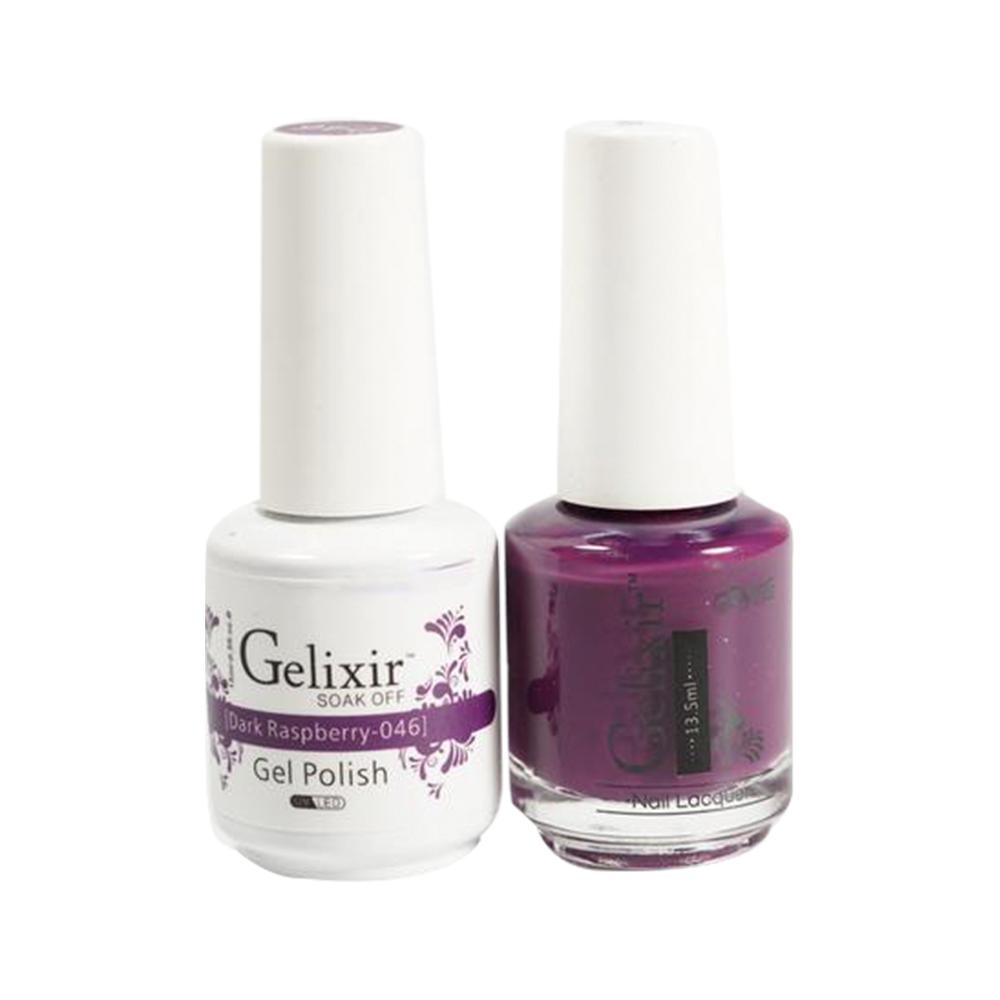 Gelixir Gel Nail Polish Duo - 046 Purple Colors - Dark Raspberry