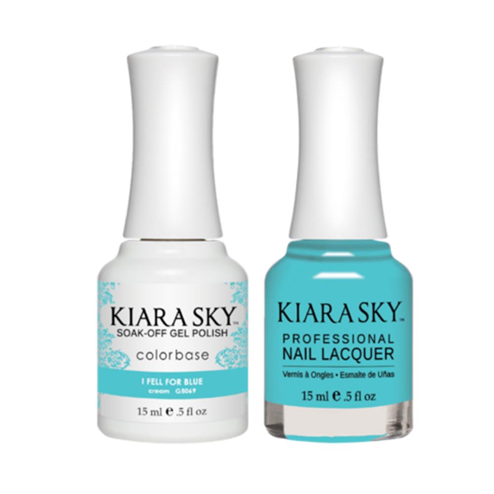 Kiara Sky Gel Nail Polish Duo - All-In-One - 5069 I FELL FOR BLUE