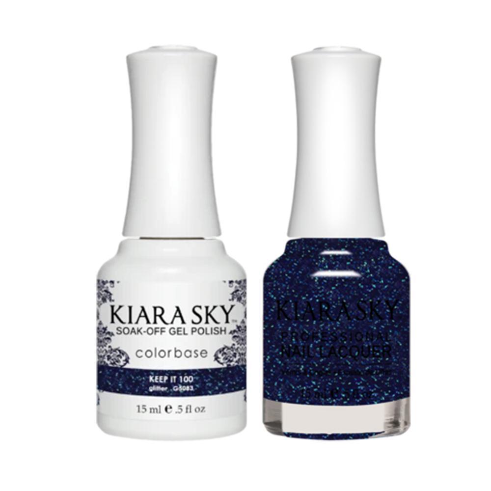 Kiara Sky Gel Nail Polish Duo - All-In-One - 5083 KEEP IT 100