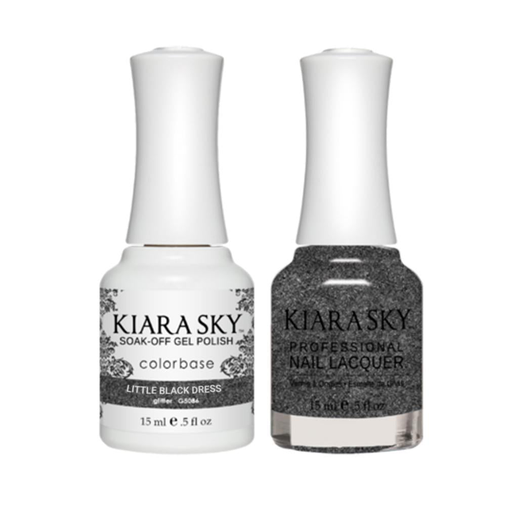 Kiara Sky Gel Nail Polish Duo - All-In-One - 5086 LITTLE BLACK DRESS