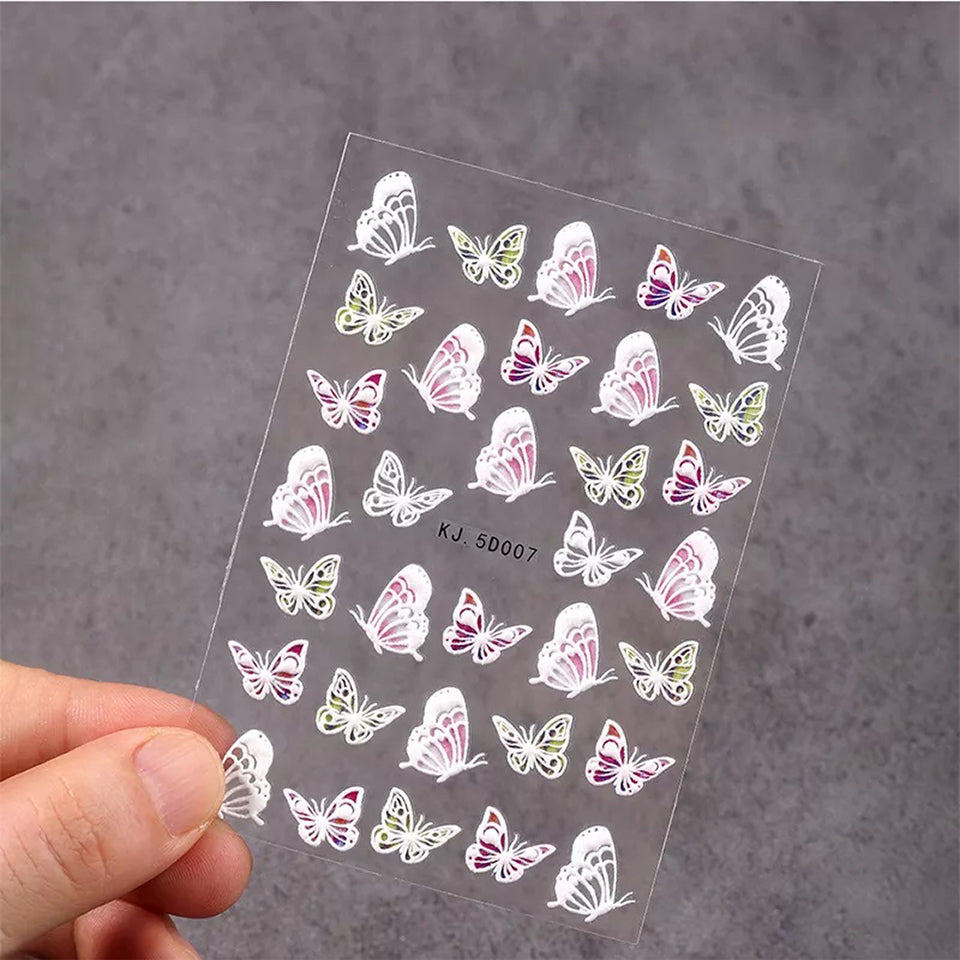 3D Butterfly Nail Art Sticker KJ.5D007