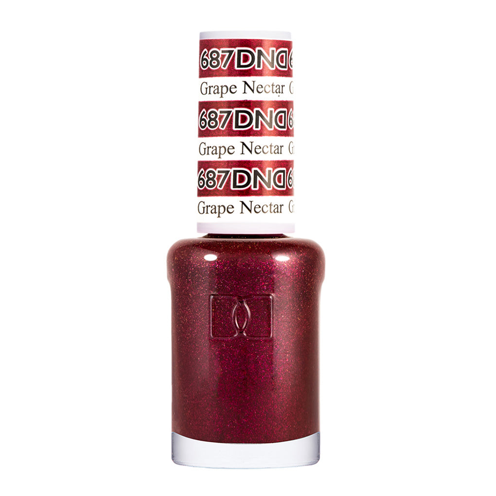 DND Nail Lacquer - 687 Red Colors - Grape Nectar