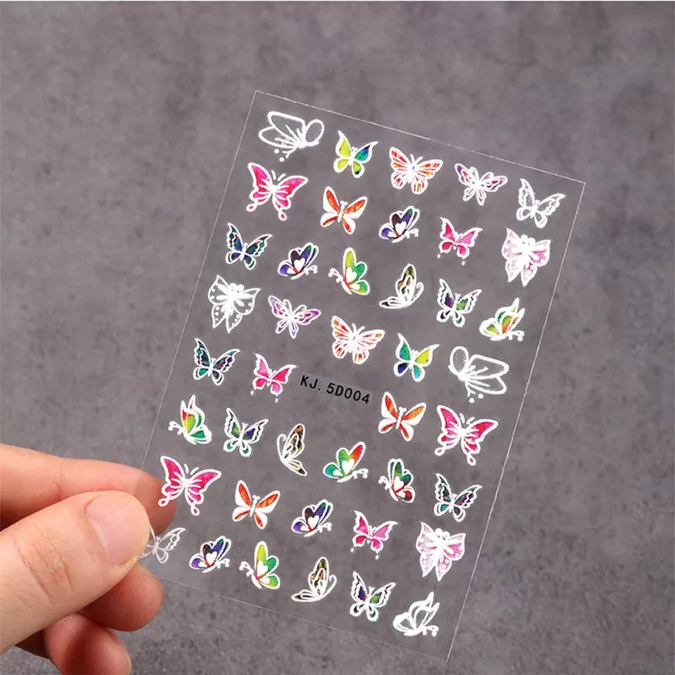 3D Butterfly Nail Art Sticker KJ.5D004