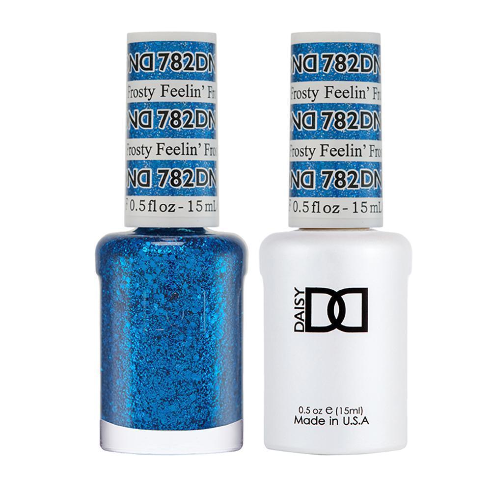 DND Gel Nail Polish Duo - 782 Blue Colors - Feelin' Frosty