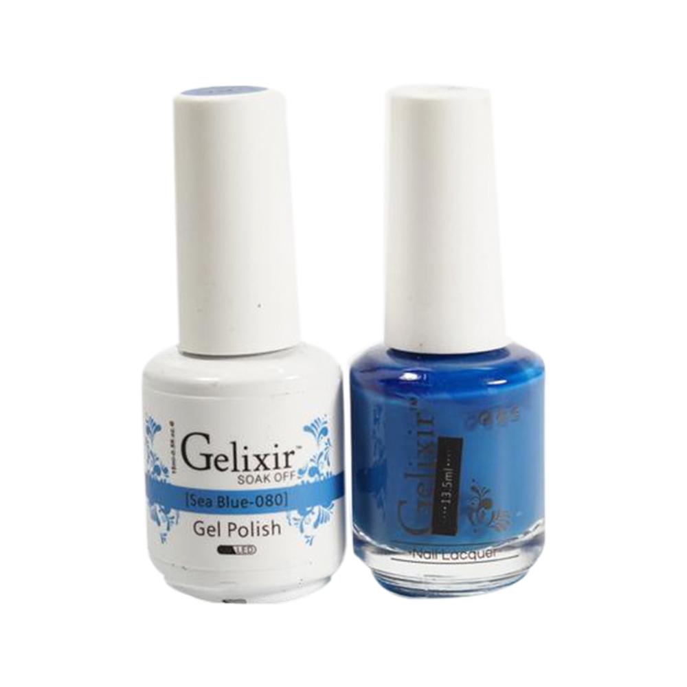 Gelixir Gel Nail Polish Duo - 080 Blue Colors - Sea Blue