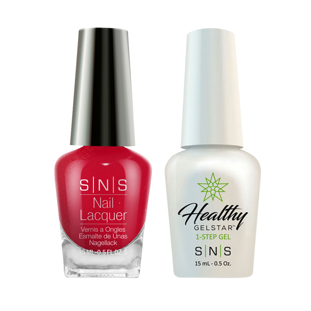 SNS Gel Nail Polish Duo - AN05 Red Roof Lines Gelous