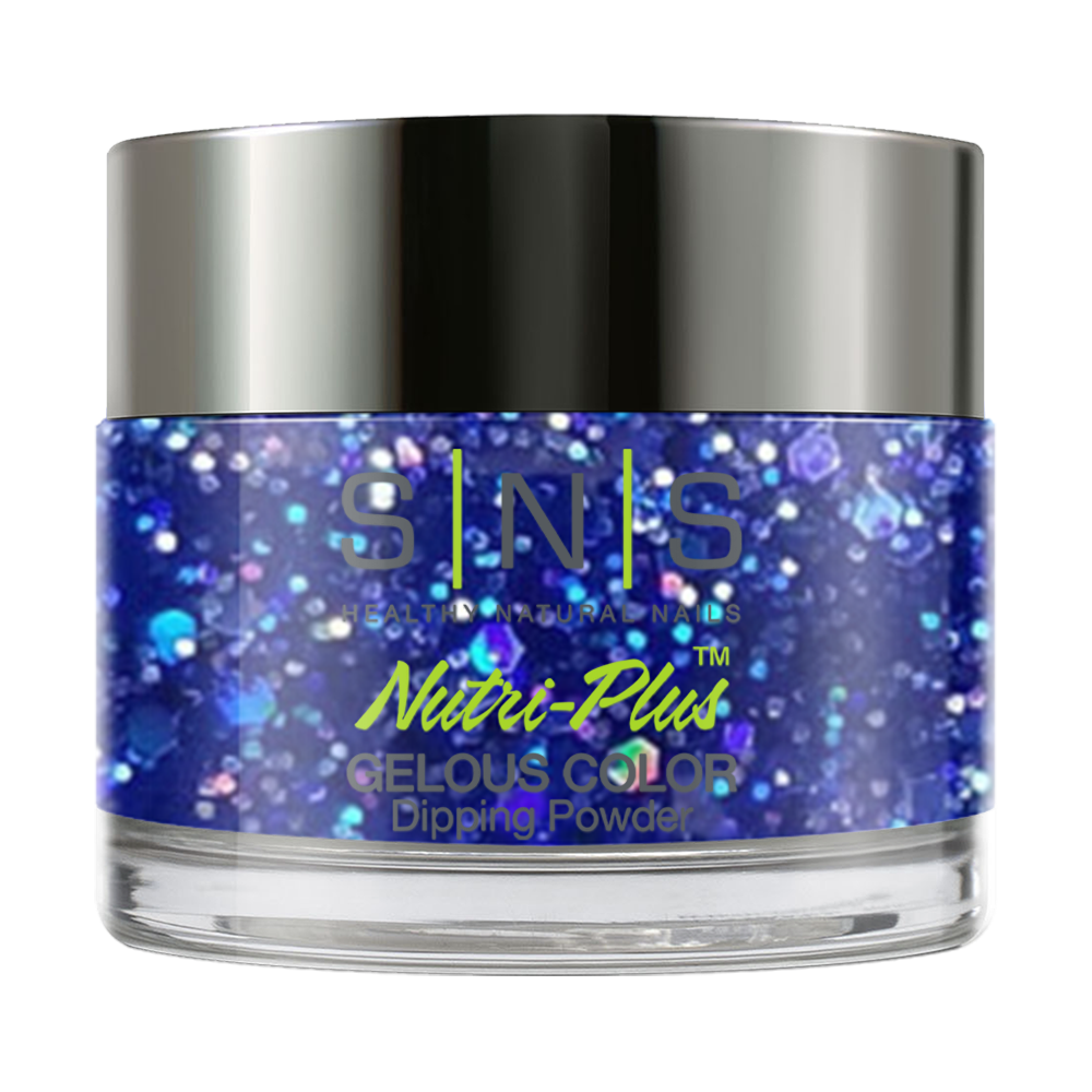 SNS Dipping Powder Nail - BP26 - Blue, Glitter Colors
