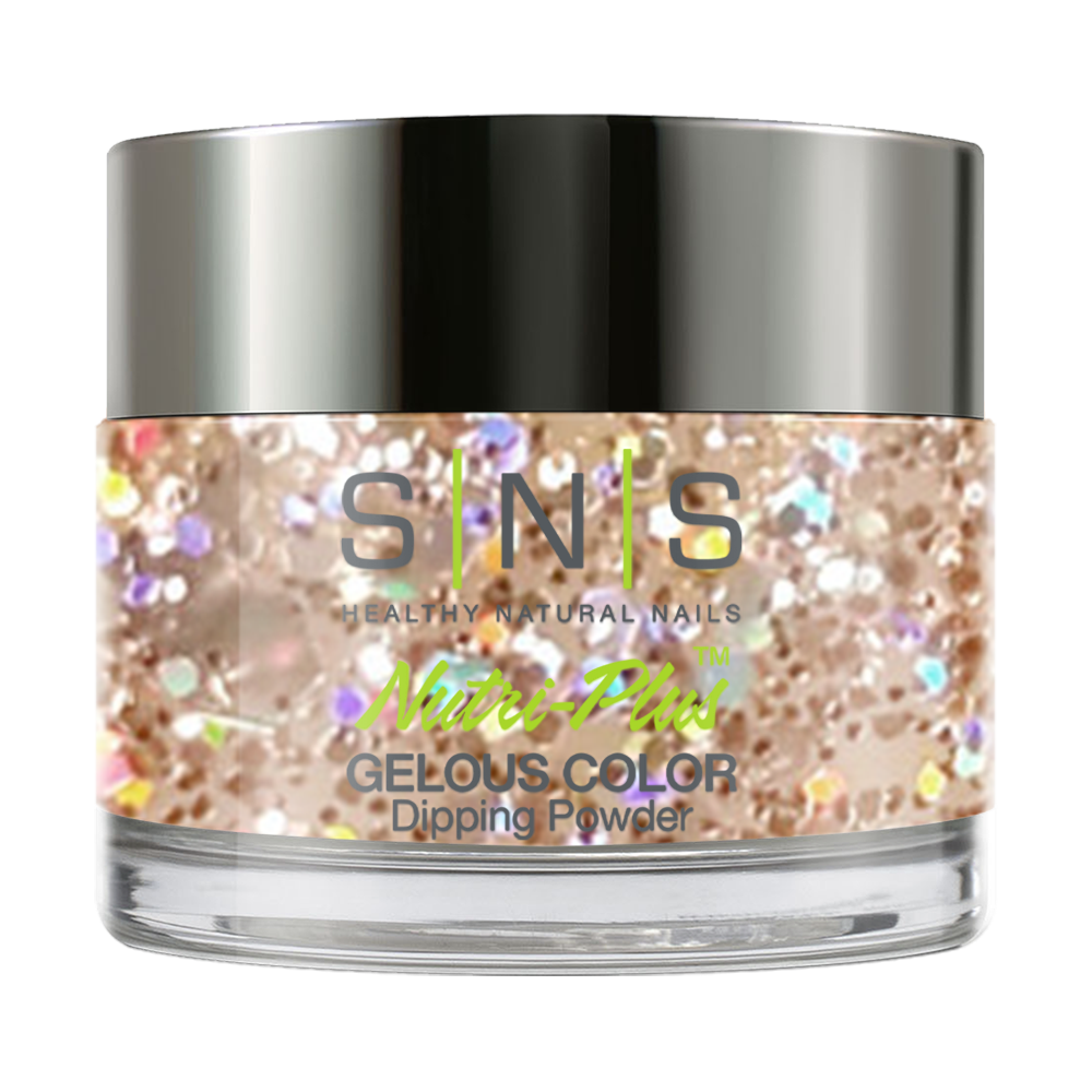 SNS Dipping Powder Nail - BP32 - Glitter, Gold Colors