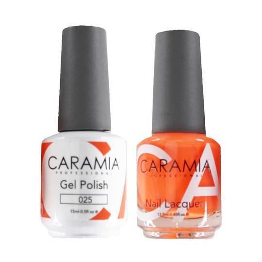 Caramia Gel Nail Polish Duo - 025 Orange, Neon Colors