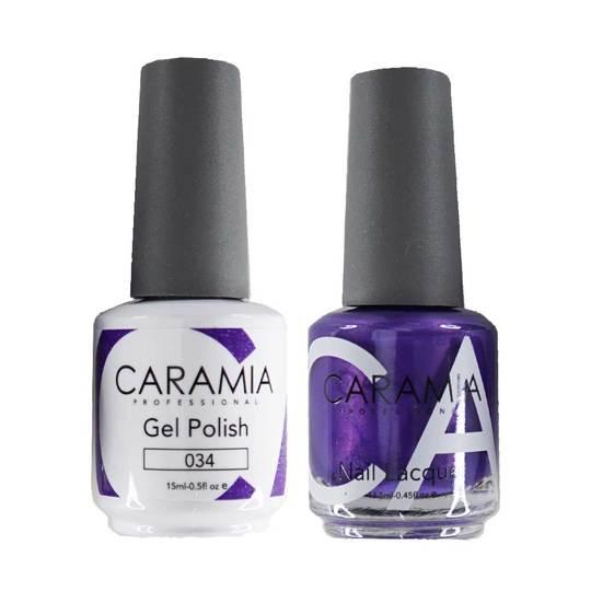 Caramia Gel Nail Polish Duo - 034 Purple Colors
