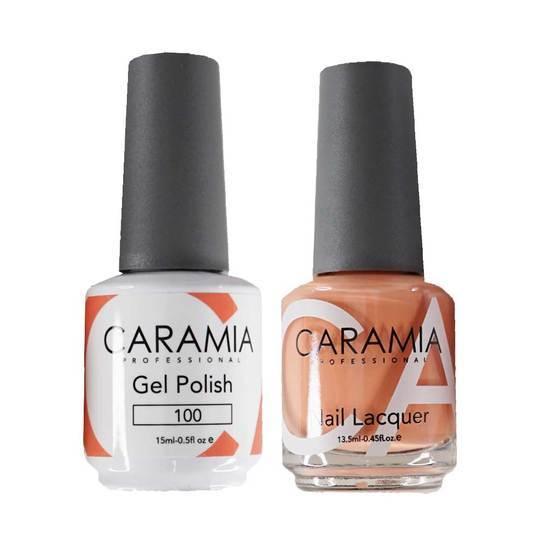 Caramia Gel Nail Polish Duo - 100 Orange, Beige Colors