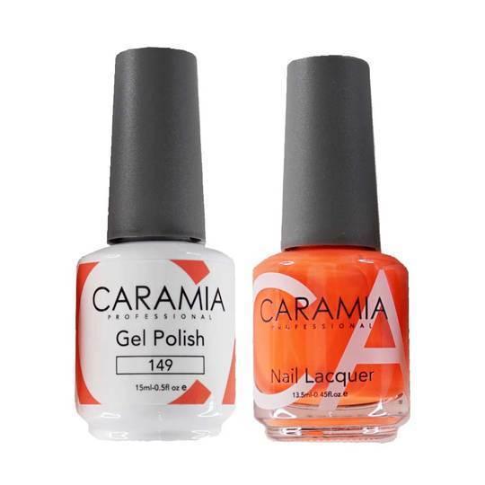 Caramia Gel Nail Polish Duo - 149 Orange, Neon Colors