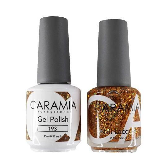 Caramia Gel Nail Polish Duo - 193 Yellow, Glitter Colors